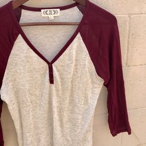 Maroon Baseball Tee